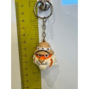 Vintage 1997 Exxon Tiger Safari Pith Hat Keychain Advertising Collectible PVC